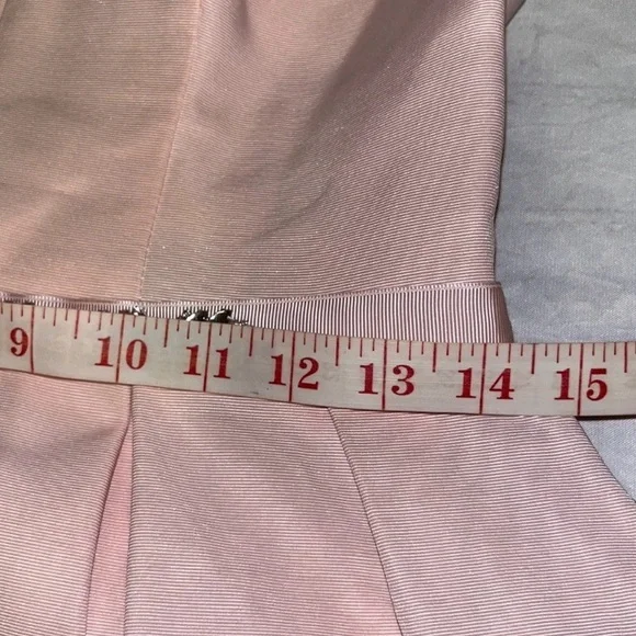 Oleg Cassini Blush Pink Formal Gown | Spaghetti Strap Maxi | Size 6 - Picture 8 of 11